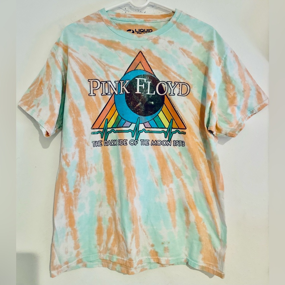 Liquid Blue UNISEX PINK  Blue & Orange Tie Dye Graphic Tee Men’s LRG Women’s XL